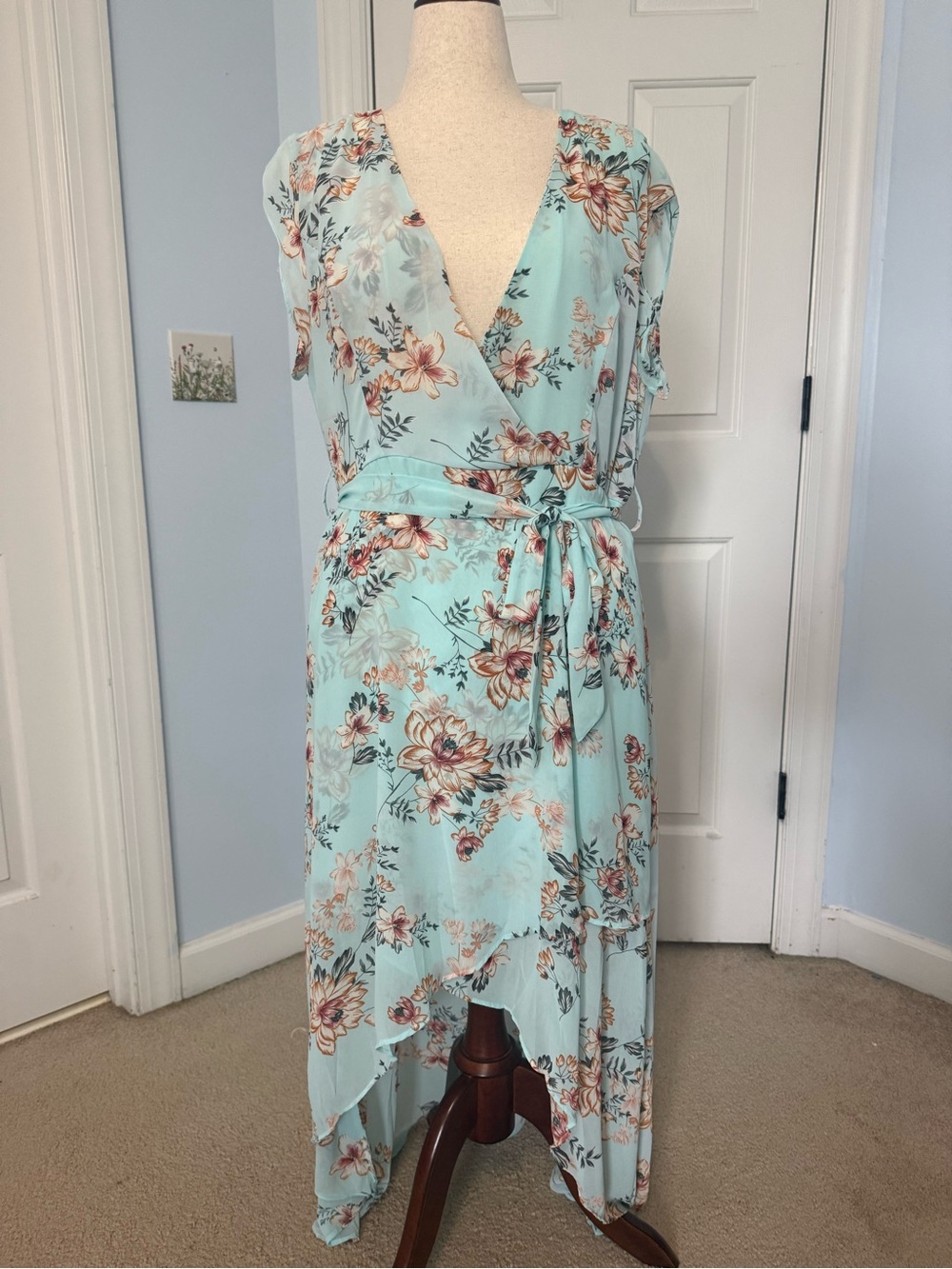 BloomChic Light Blue Floral Maxi Dress